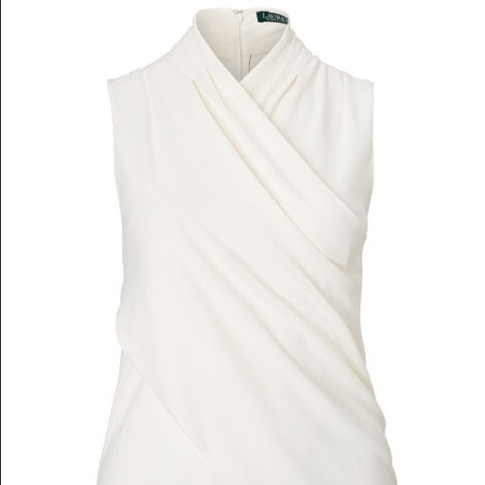 Brand new cream high neck sleeveless Ralph Lauren
